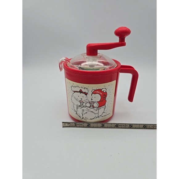 Donvier Manual Hand Crank Ice Cream Maker Half-Pint Santa Bear Red 1987 - Picture 8 of 8